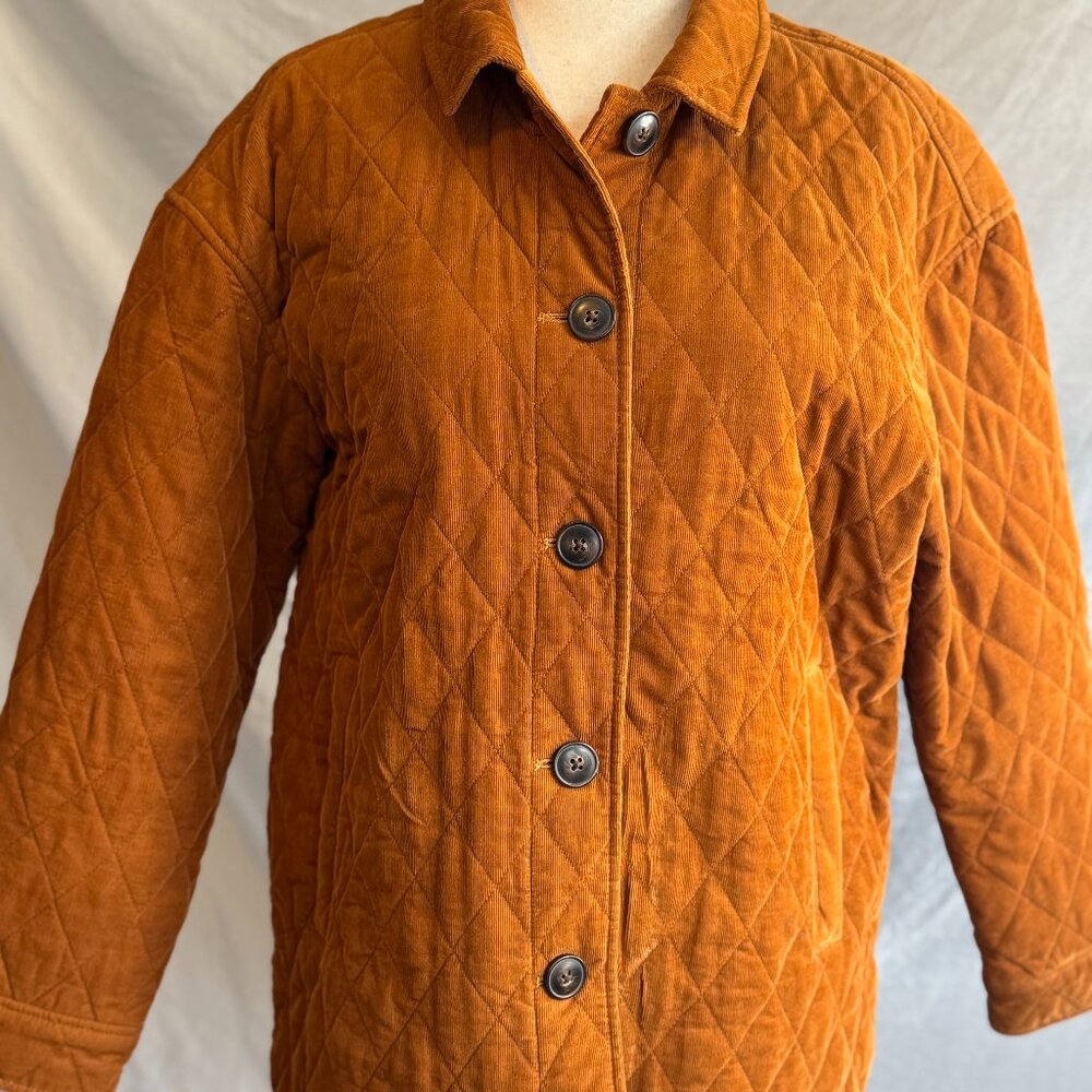 Madewell Quilted Corduroy Walton Jacket | Women's | Color: Orange / Brown | Size